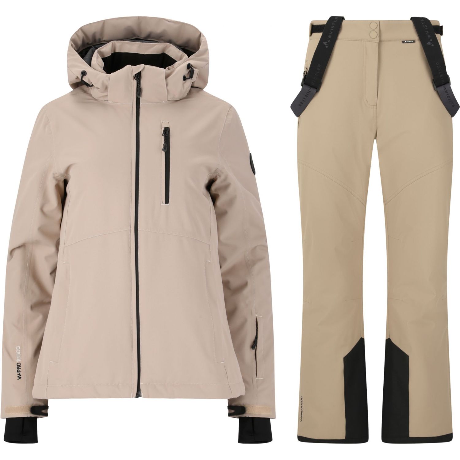 Whistler Drizzle Ski-Jacke/Skihose – Regenset, Damen, beige