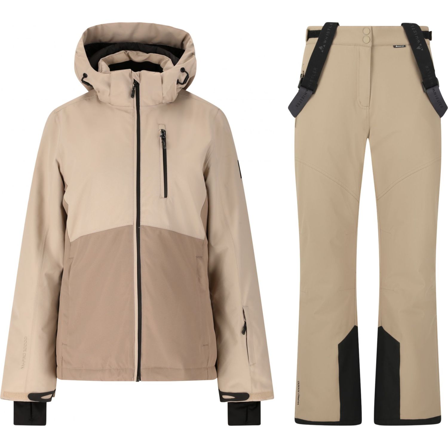Whistler Drizzle Ski-Set (Jacke und Hose), Damen, beige