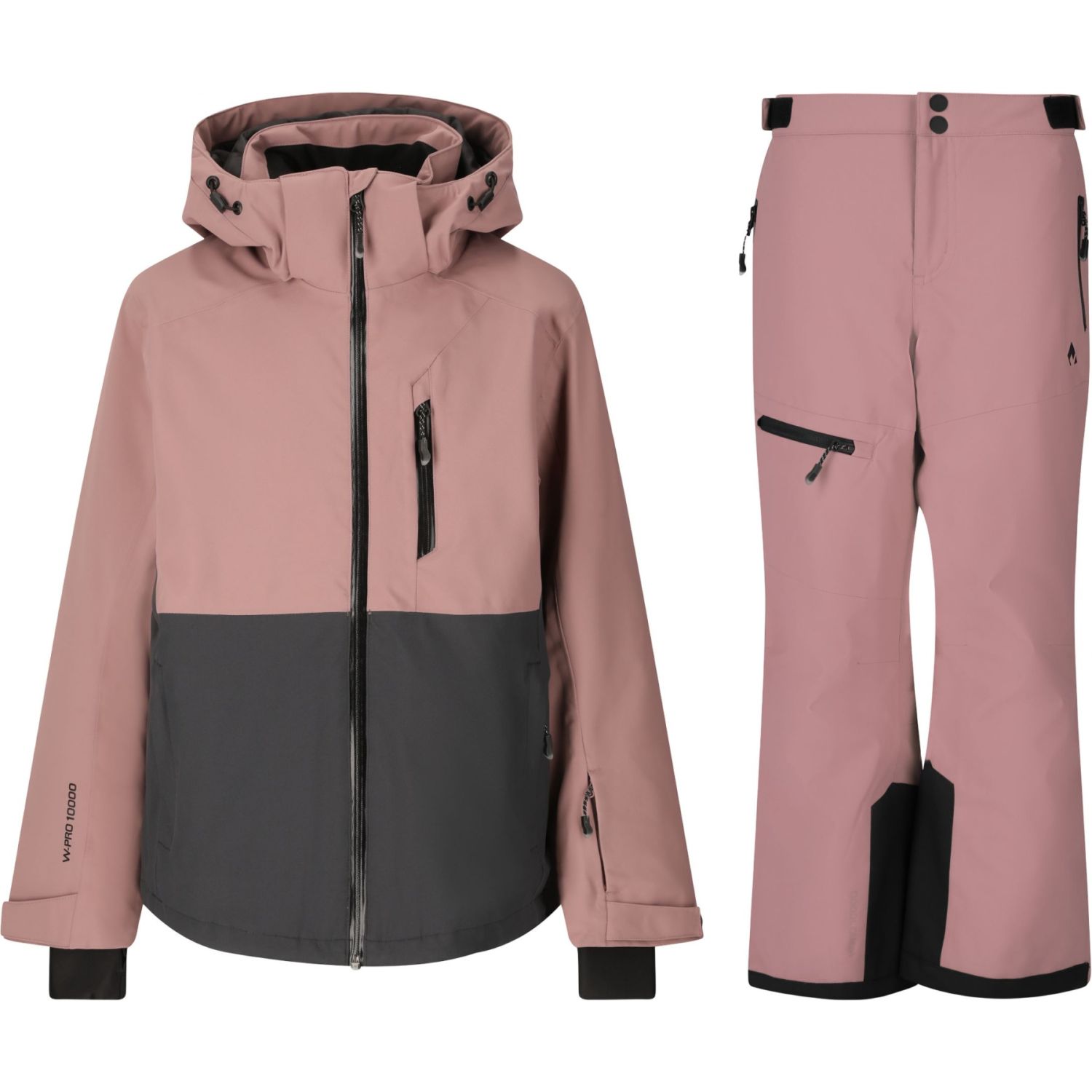 Whistler Rossburg skijakke/skibukser sæt, junior, twilight mauve