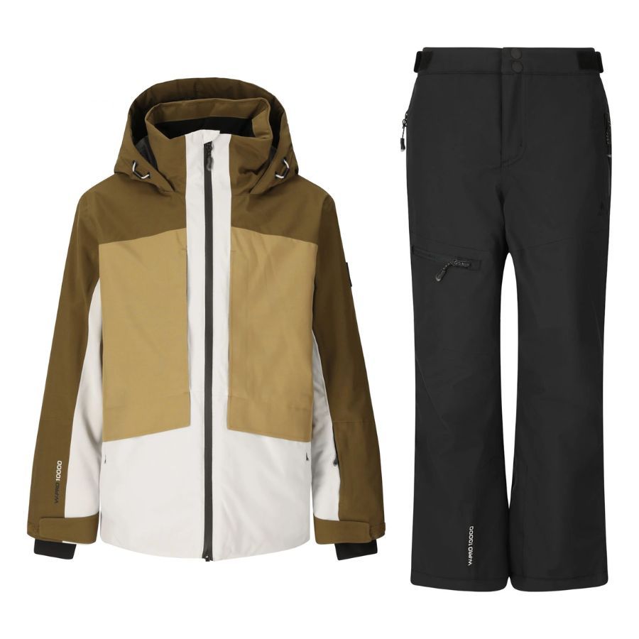 Whistler Kingland/Rossburg skisæt, junior, dark olive/sort