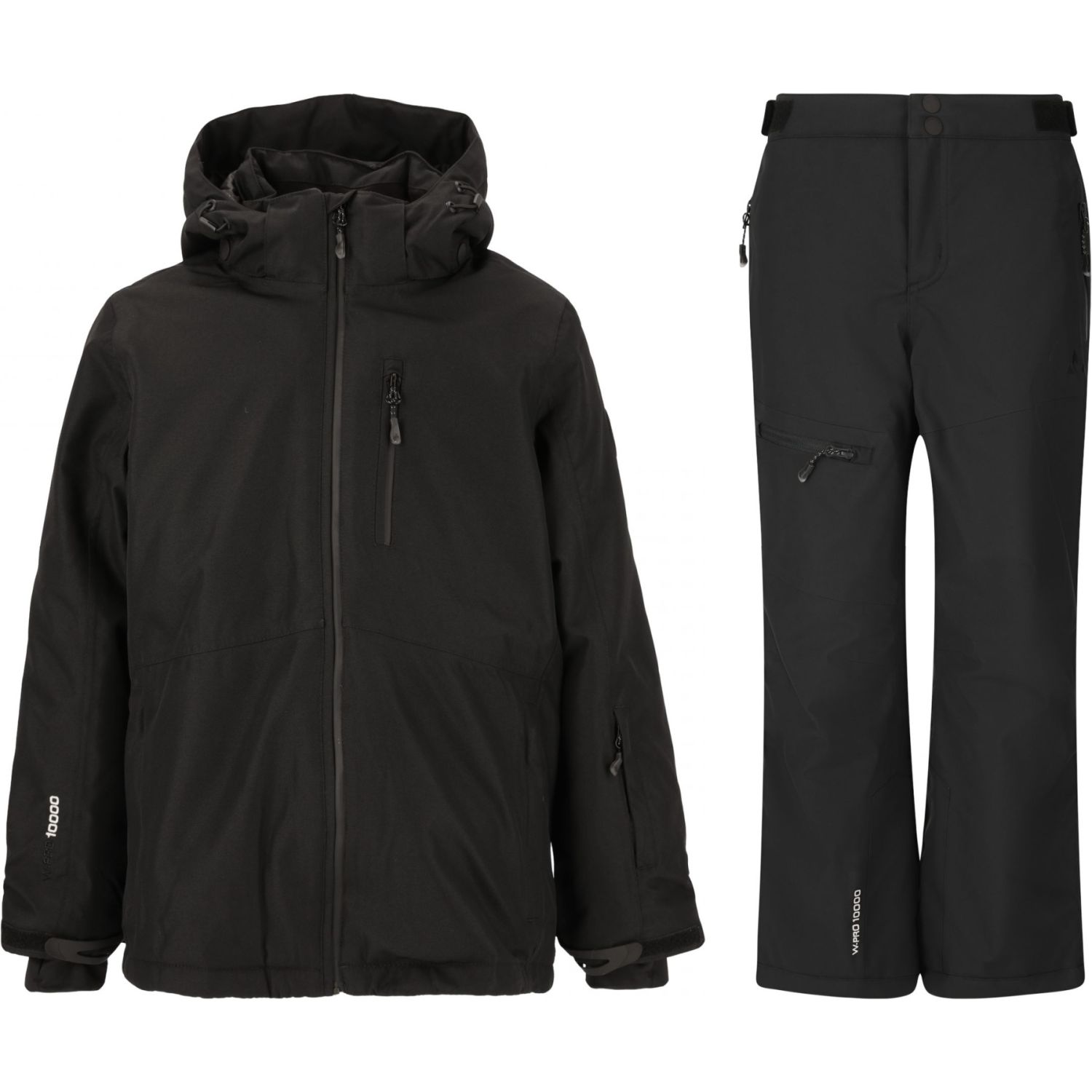 Whistler Drizzle/Rossburg Regenset, Junior, schwarz