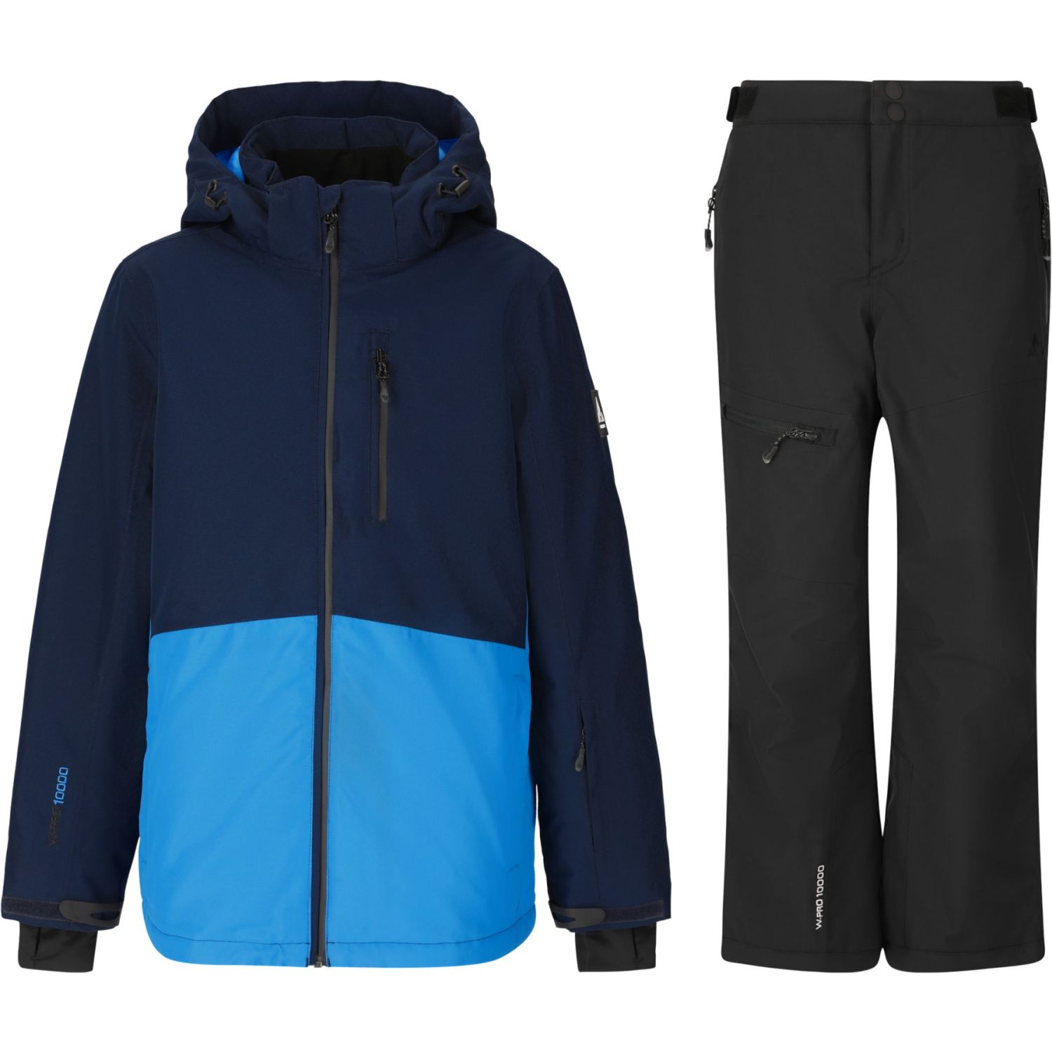 Whistler Drizzle/Rossburg Skiset, Junior, blau/schwarz