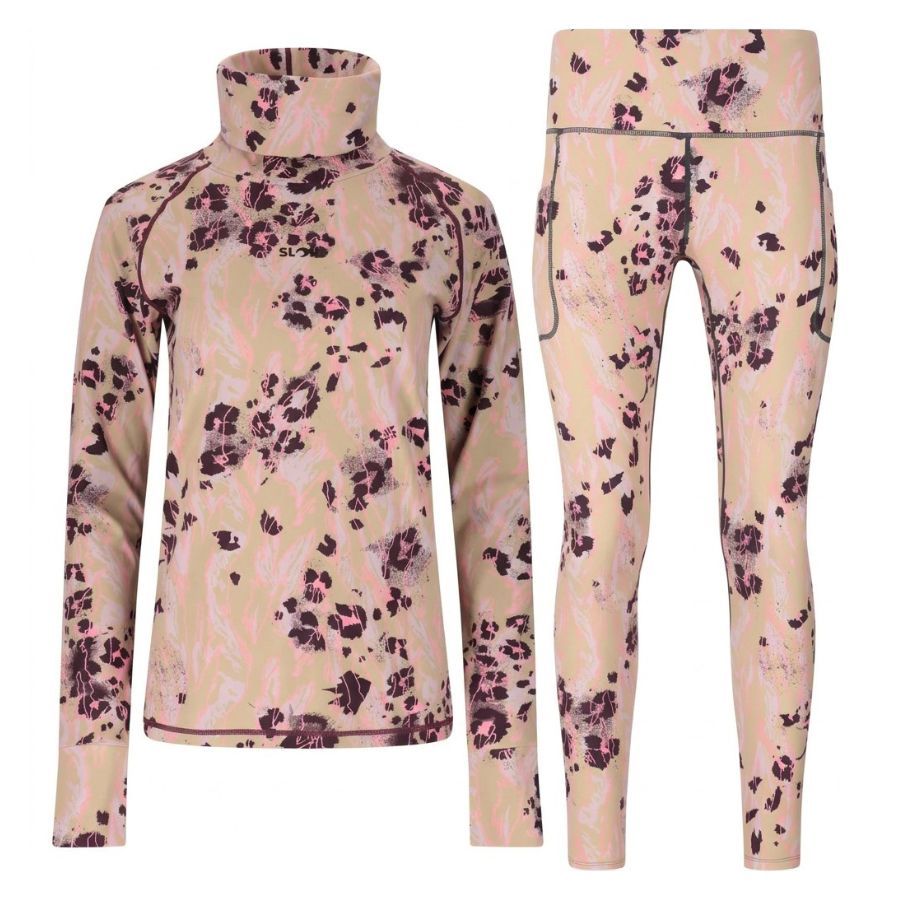SLOPE Nyland AOP Set, Damen, feather gray