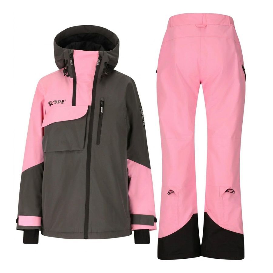 SLOPE Zuko Skisett, dame, grå/pink