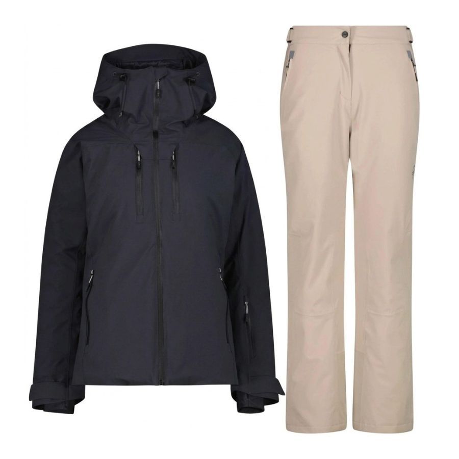 CMP Skiset, Damen, sort/beige