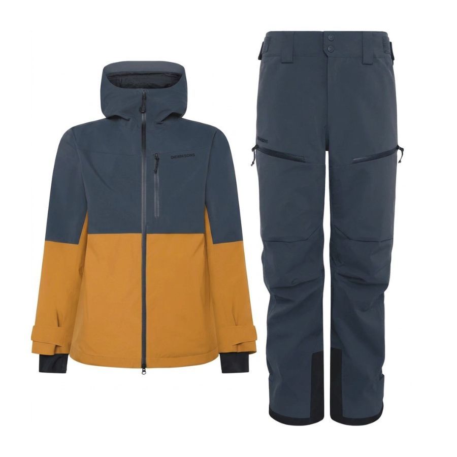 Didriksons Asp Skiset, Herren, spice brown/blå