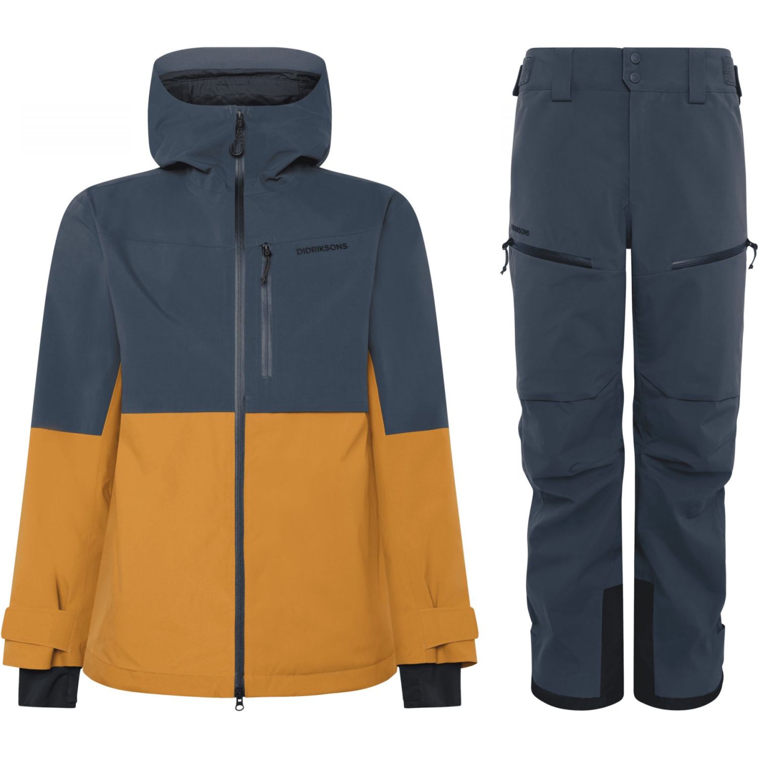 Didriksons Asp Skisæt, herre, spice brown/blå