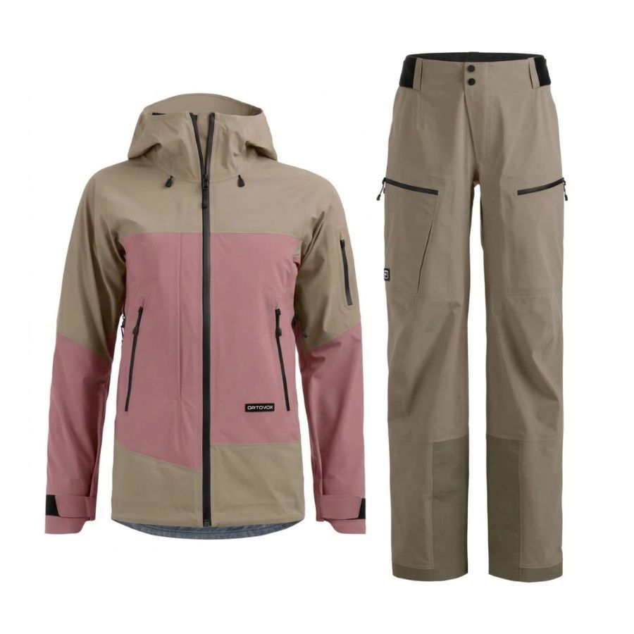 Ortovox Ortler Gore-Tex Skisæt, dame, pink/brun