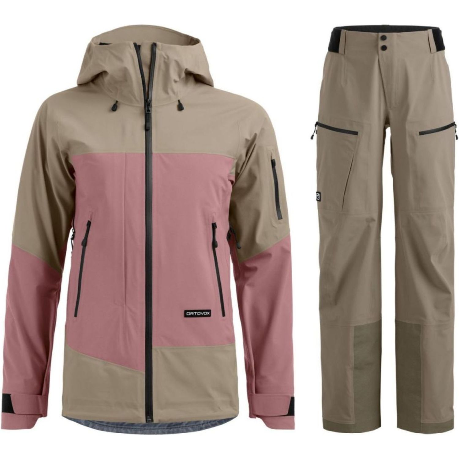 Ortovox Ortler Gore-Tex Skisæt, dame, pink/brun