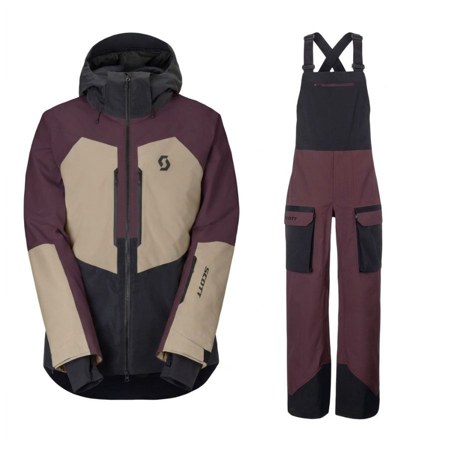 Scott Ultimate Dryo Skisæt, herre, cocoa red/beige/rød/sort