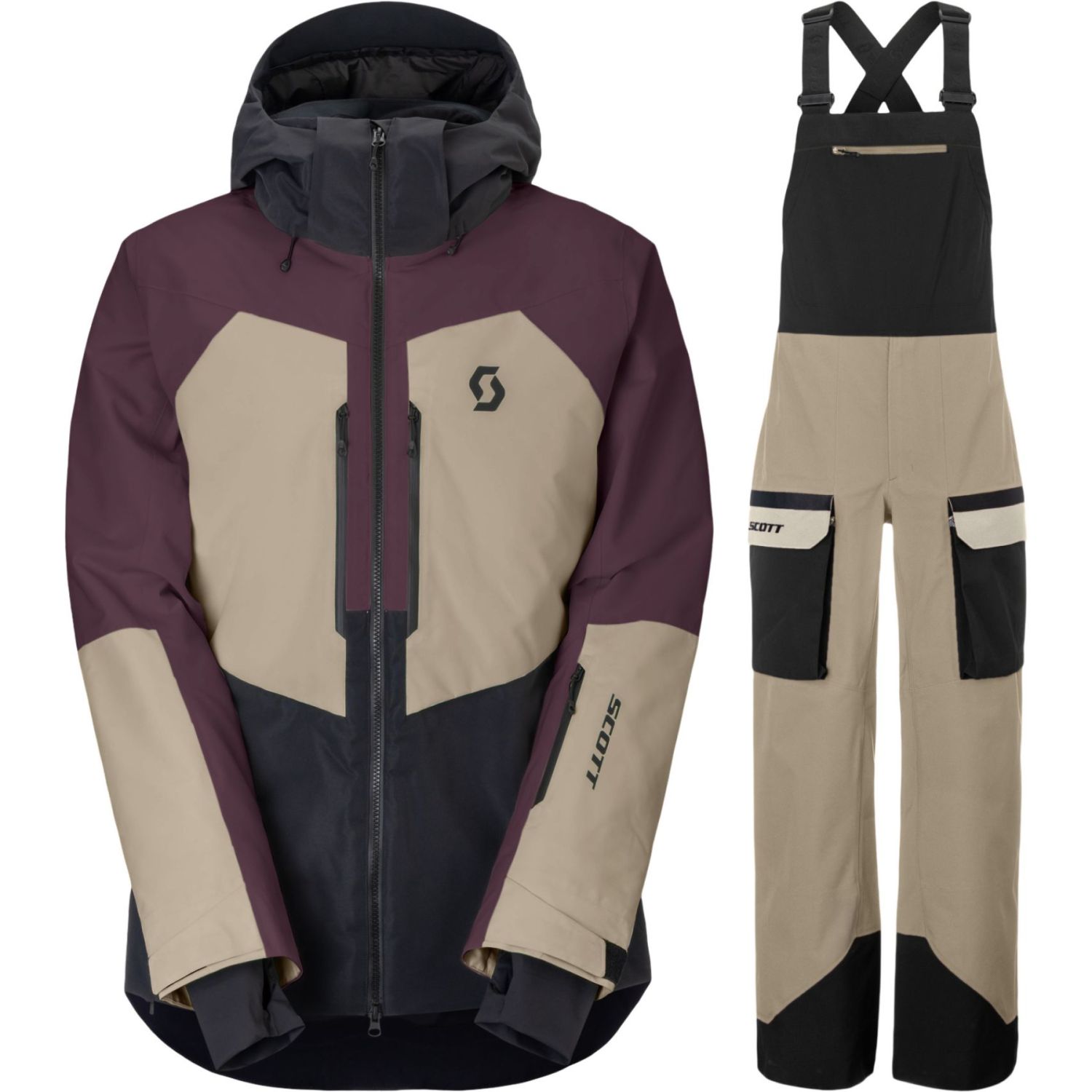 Scott Ultimate Dryo Skisett, herre, cocoa red/beige/sort