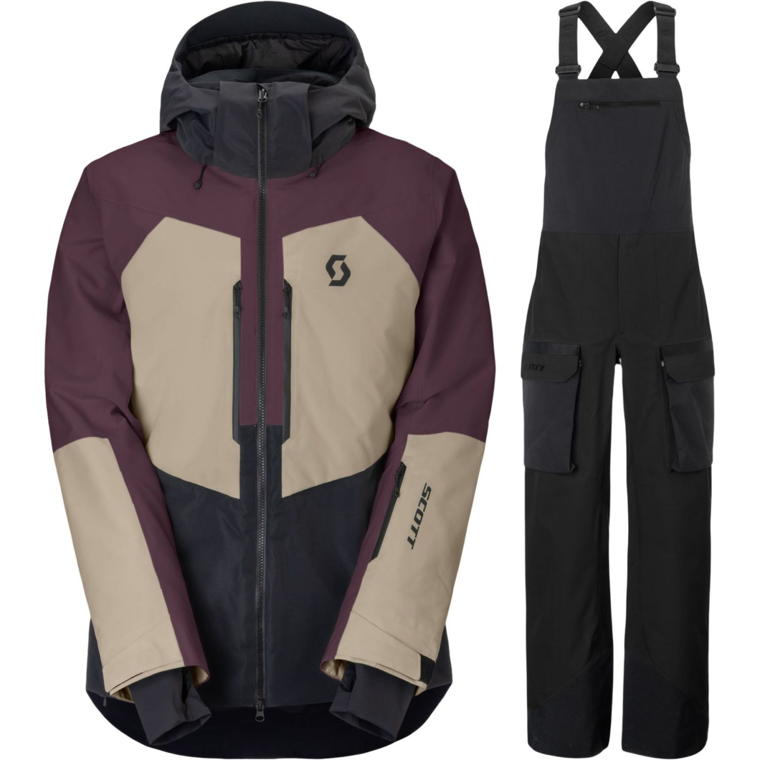 Scott Ultimate Dryo Skisett, herre, cocoa red/beige/sort