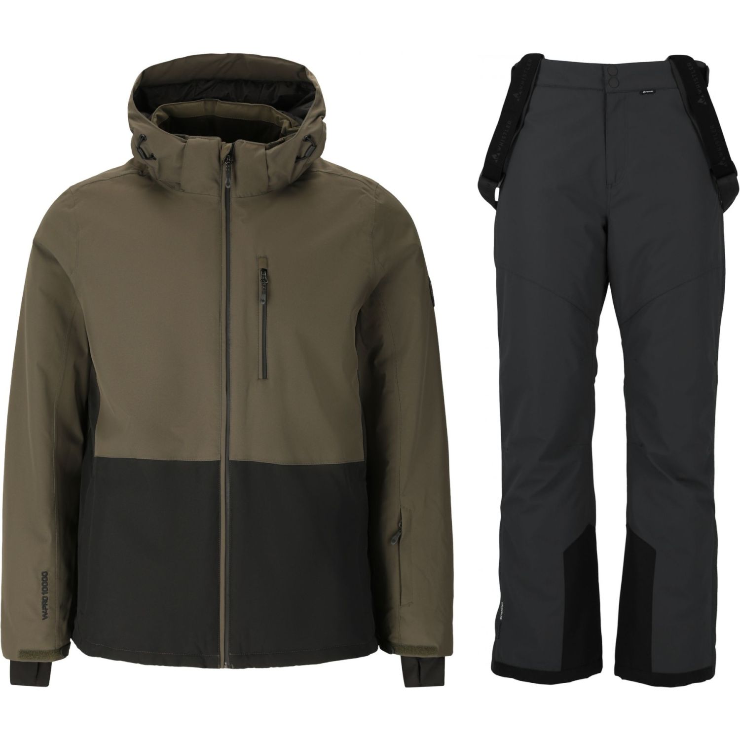 Whistler Drizzle Skiset, Herren, mørkegrøn/sort