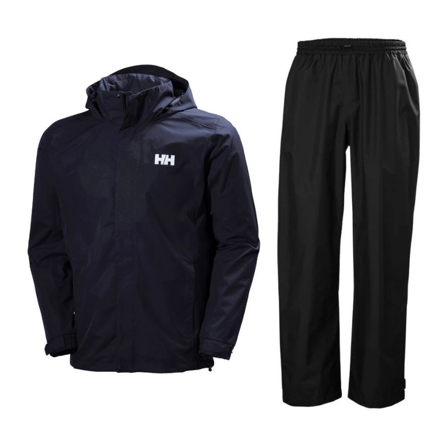 Helly Hansen Dubliner Regnsæt, herre, navy/sort