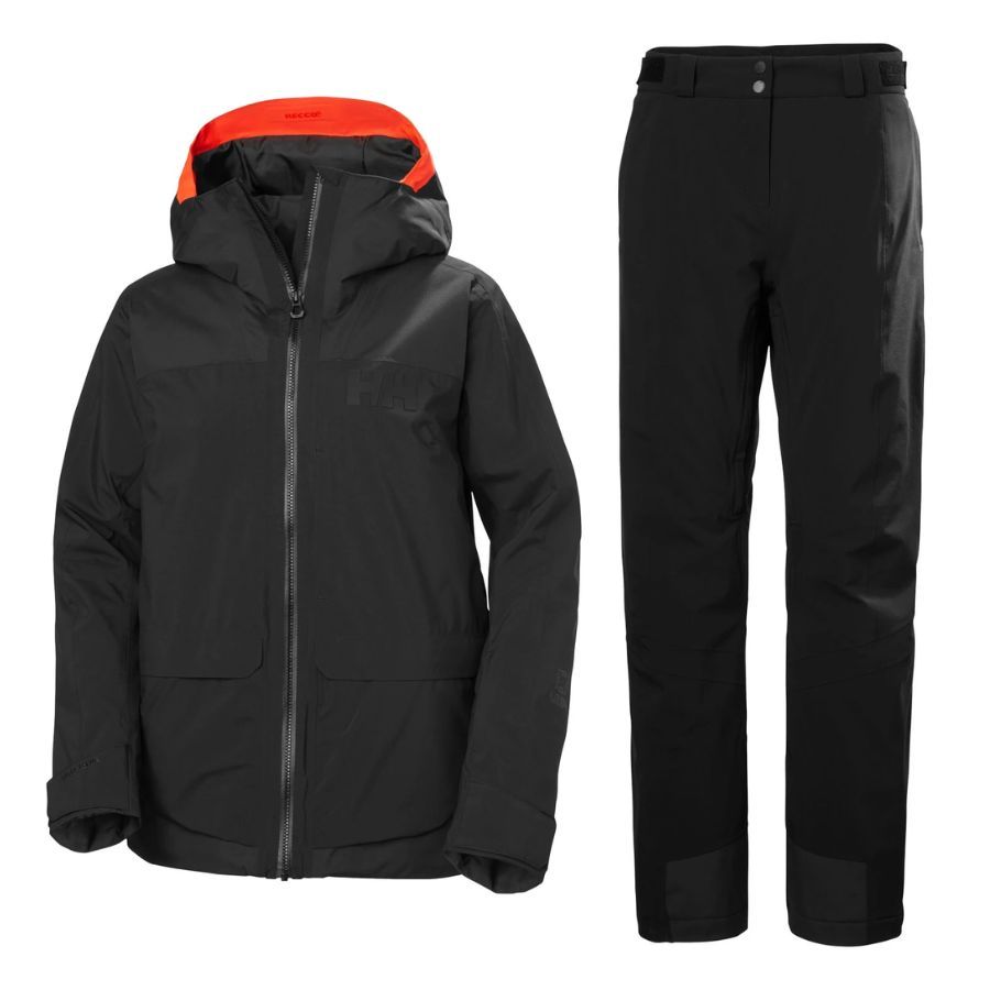Helly Hansen Powchaser 3.0 Skiset, Damen, sort