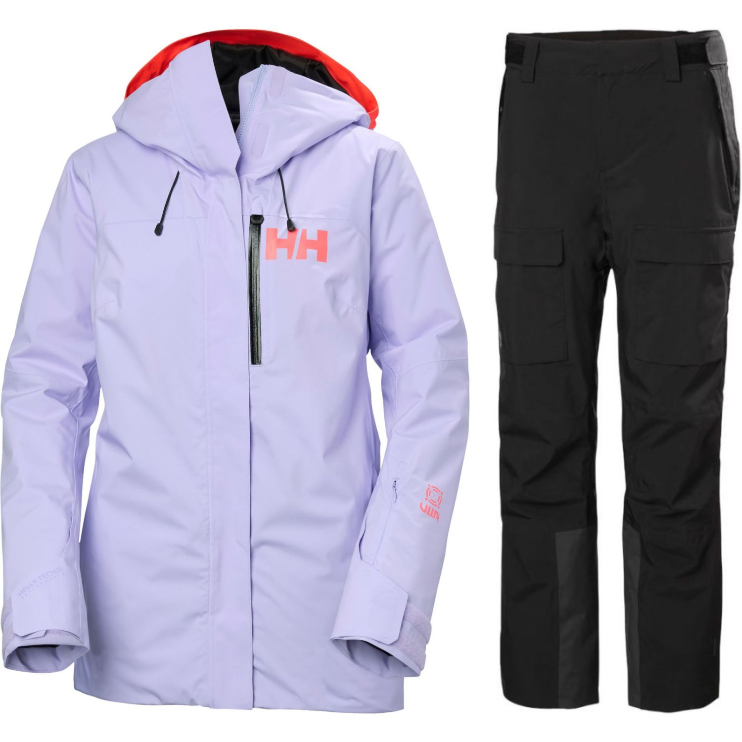 Helly Hansen Powshot Skiset, dames, paars/zwart