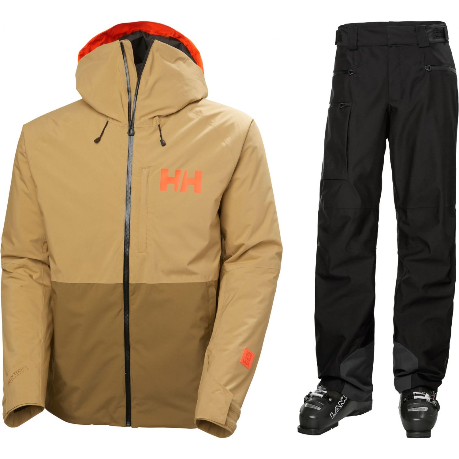 Helly Hansen Powderface Skisett, herre, beige/svart
