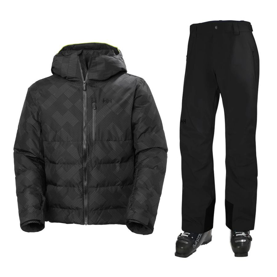 Helly Hansen Kvitfjell Race Puffy Skiset, Herren, sort