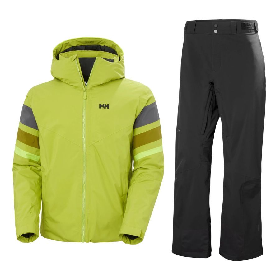 Helly Hansen Panoramic Ins Skiset, heren, grøn/sort