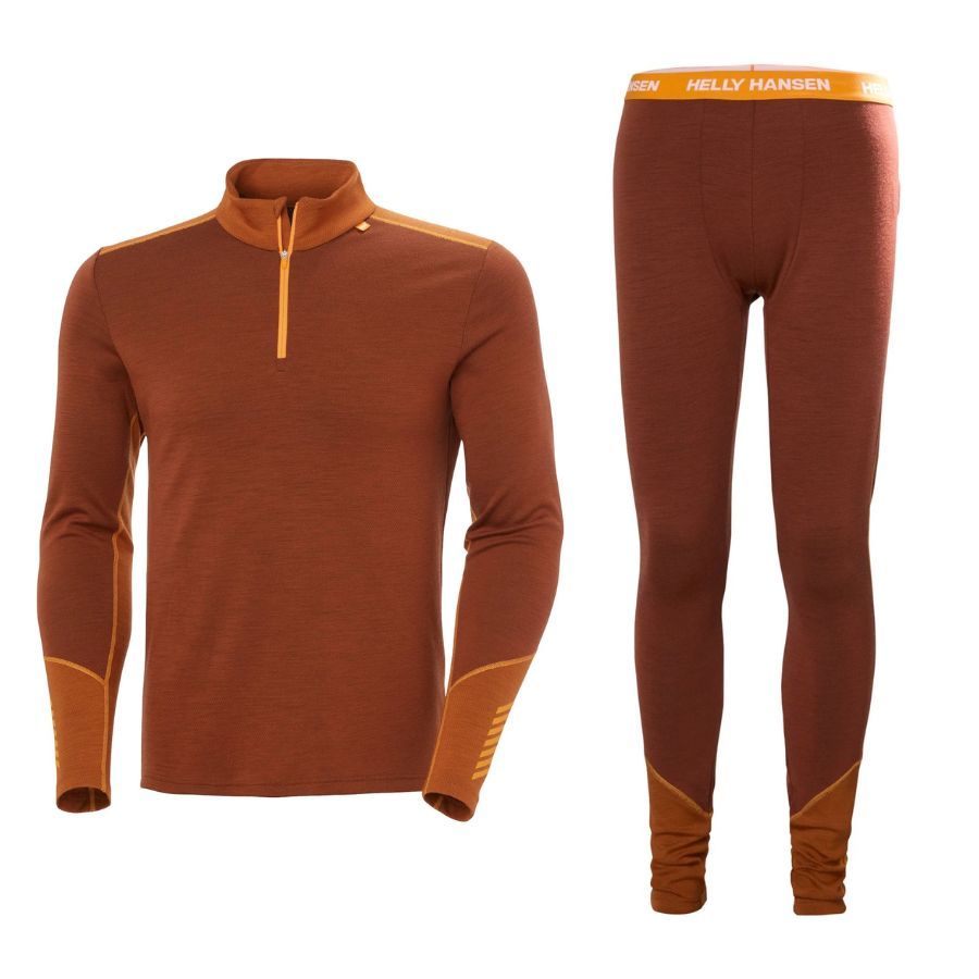 Helly Hansen Lifa Merino Midweight 1/2 Zip Sett, herre, brun