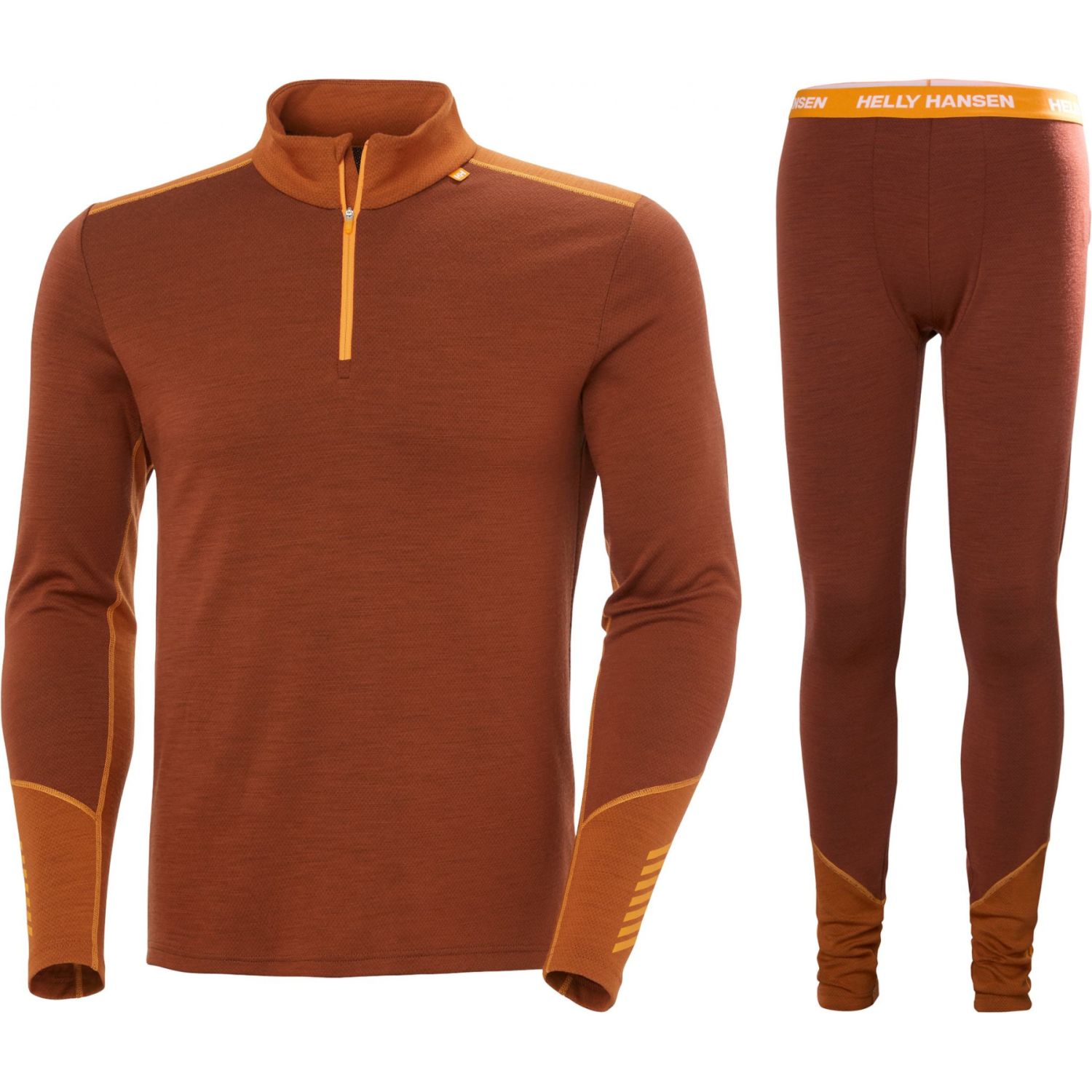 Helly Hansen Lifa Merino Midweight 1/2 Zip Set, meneer, bruin