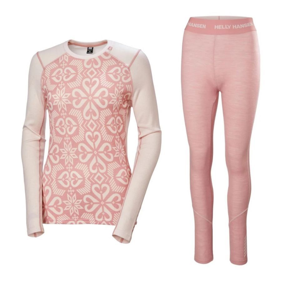 Helly Hansen Lifa Merino Midweight Graphic Crew Sæt, dame, lyserød