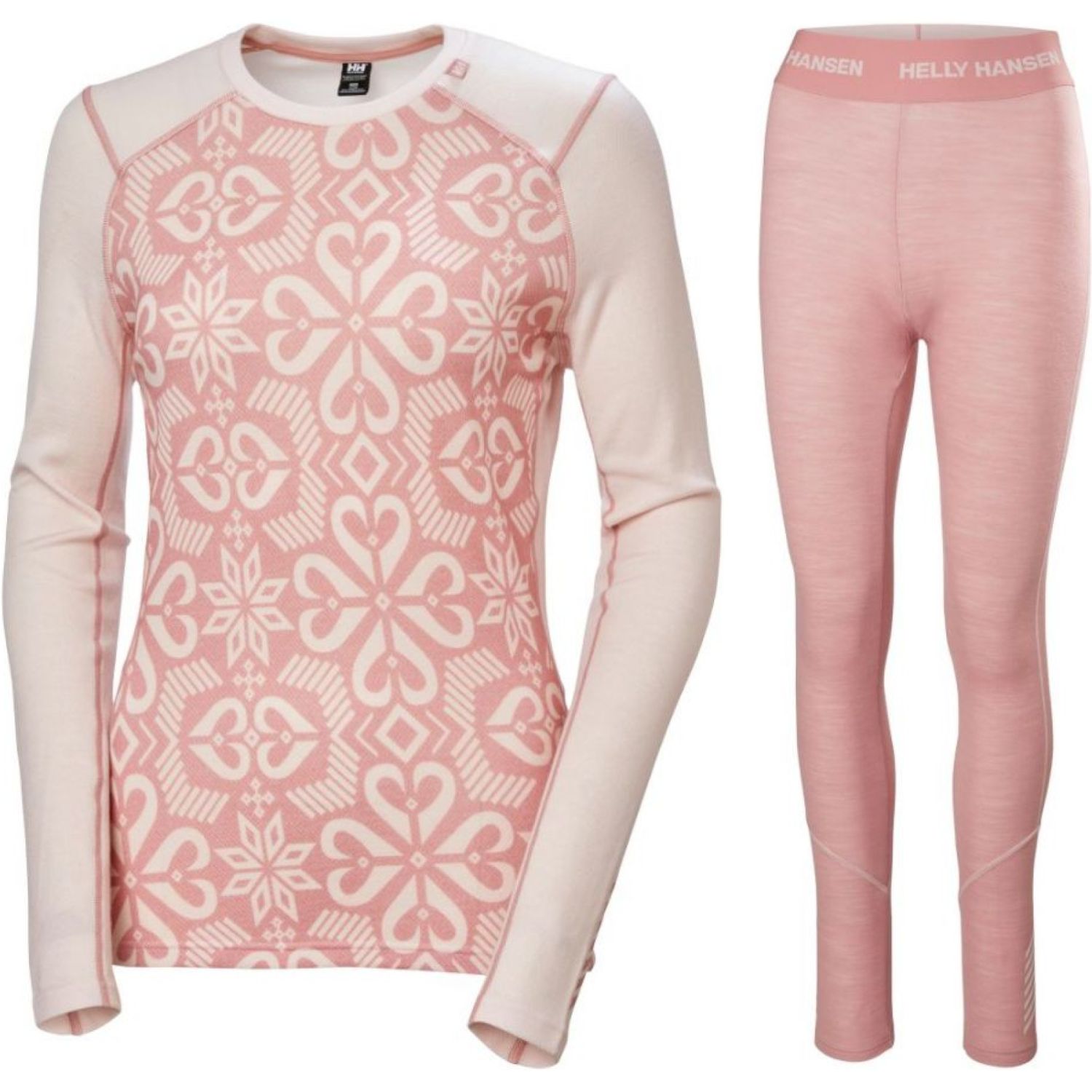 Helly Hansen Lifa Merino Midweight Graphic Crew Sæt, dame, lyserød