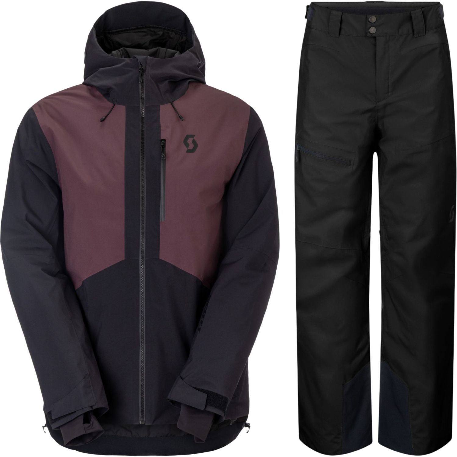 Scott Ultimate Dryo 10 Equipo de esquí, para hombre, sort/bordeaux/sort