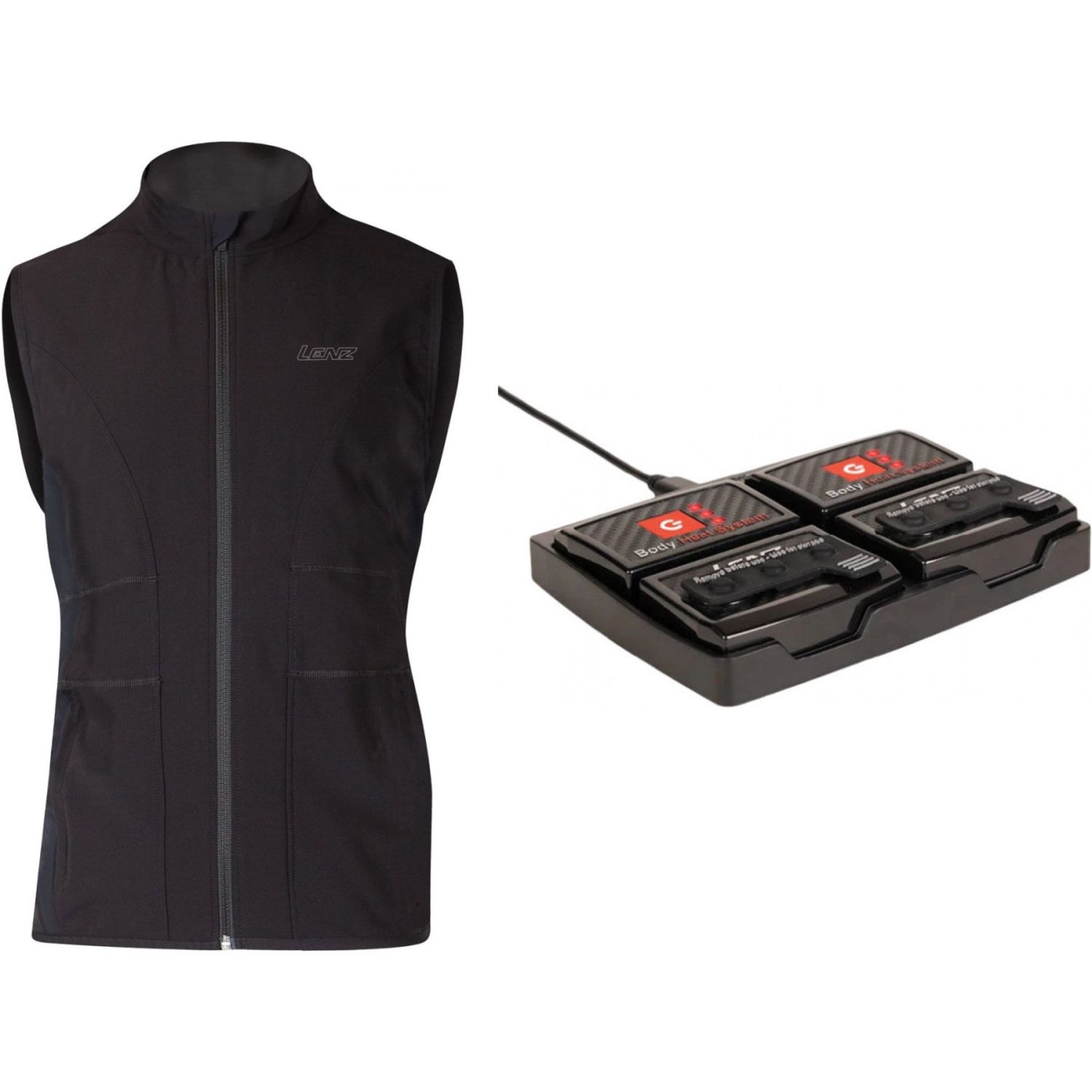 Lenz Heat Vest 1.0 + rcB 2000 accuset, heren, zwart