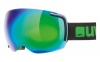 Uvex Big 40, skibriller, full mirror, sort/grøn