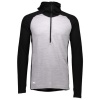 Mons Royale Checklist Hood LS, skiundertrøje, Black Grey Marl
