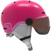 Salomon Grom Visor, skihjelm med visir, pink