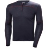 Helly Hansen Merino Light Button LS, herre, mørkeblå