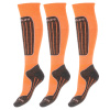 Deluni skistrømper, 3 par, orange