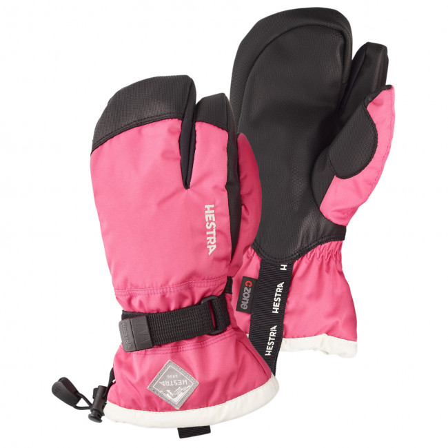 Brug Hestra Gauntlet 3-finger skihandsker, junior, pink til en forbedret oplevelse