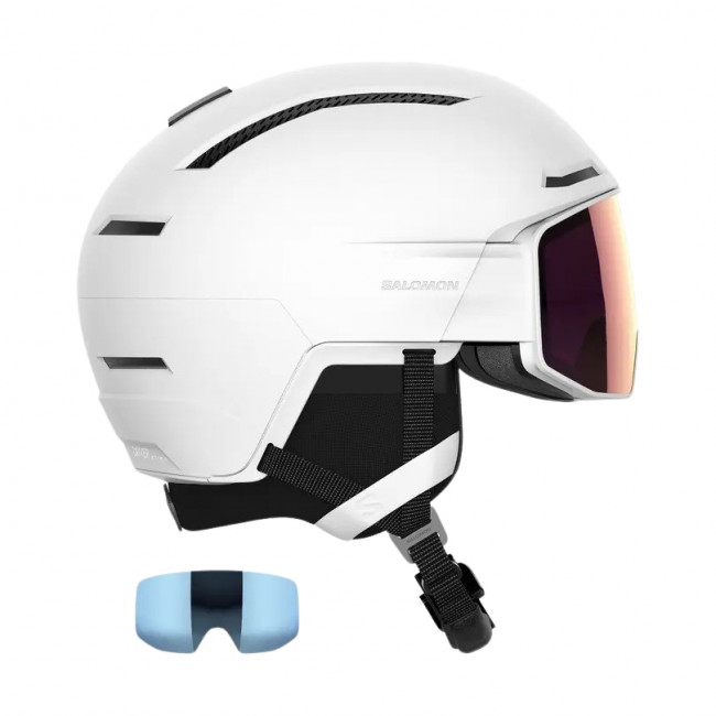 Salomon Driver Prime Sigma Plus, skihjelm med visir, hvid
