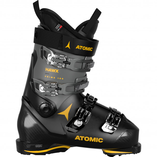 Brug Atomic Hawx Prime 100 GW, skistøvler, sort/grå/gul til en forbedret oplevelse