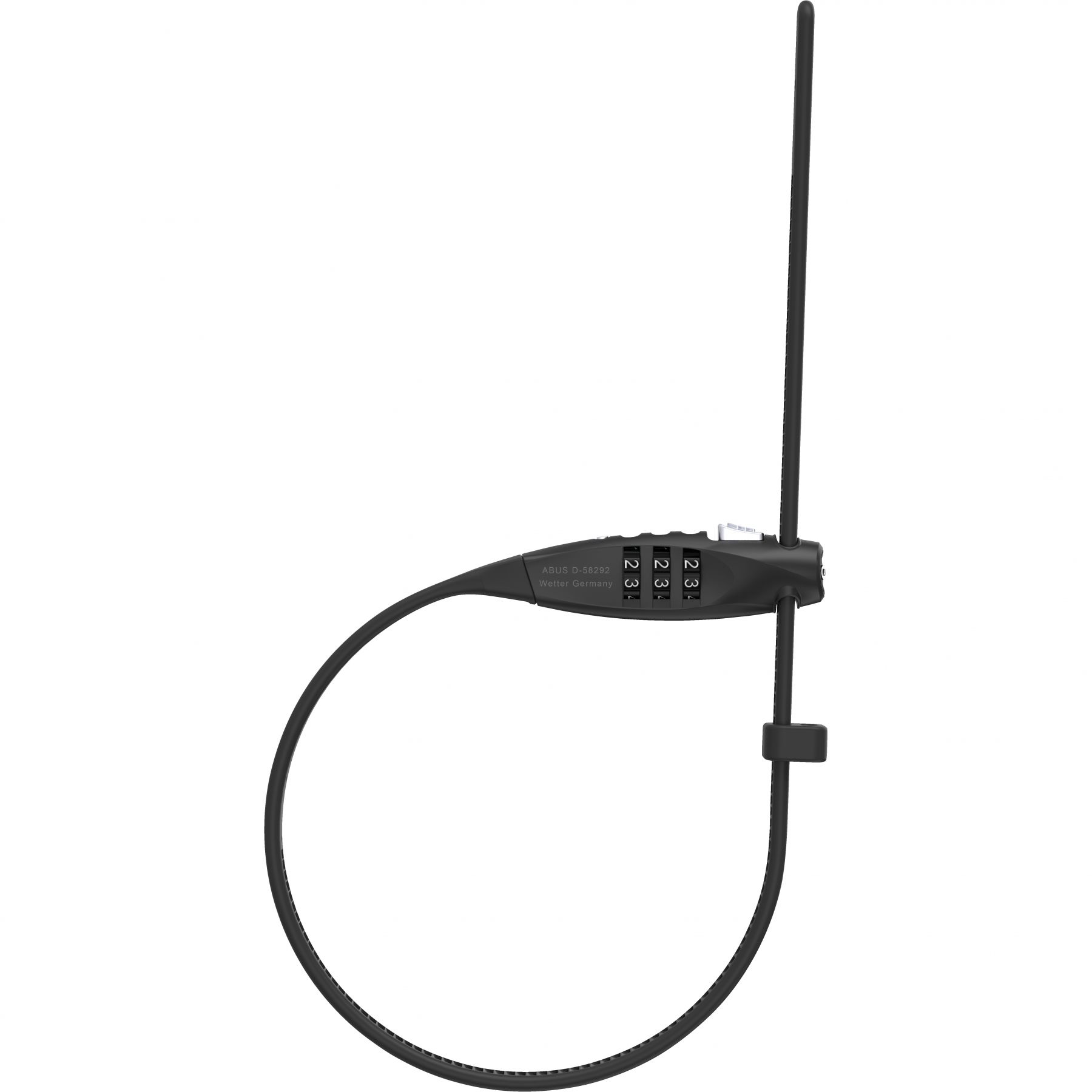 Abus Combiflexogtrade; TravelGuard, wirelås, sort