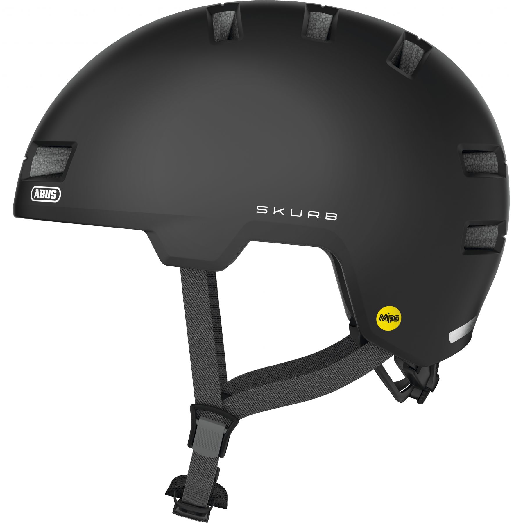 Abus Skurb MIPS, cykelhjelm, mat sort