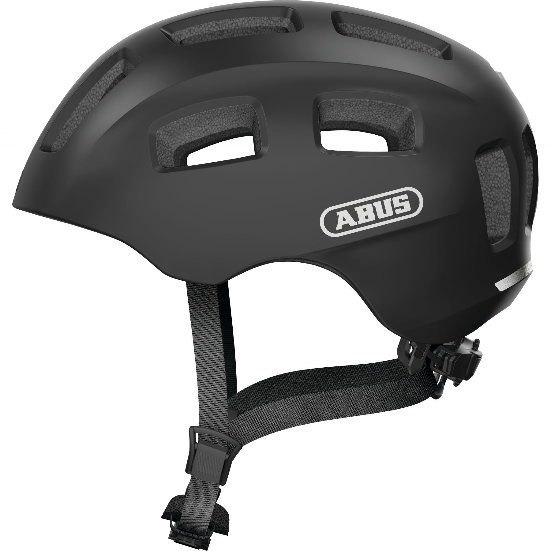 Abus Youn-I 2.0, cykelhjelm, junior, mat sort