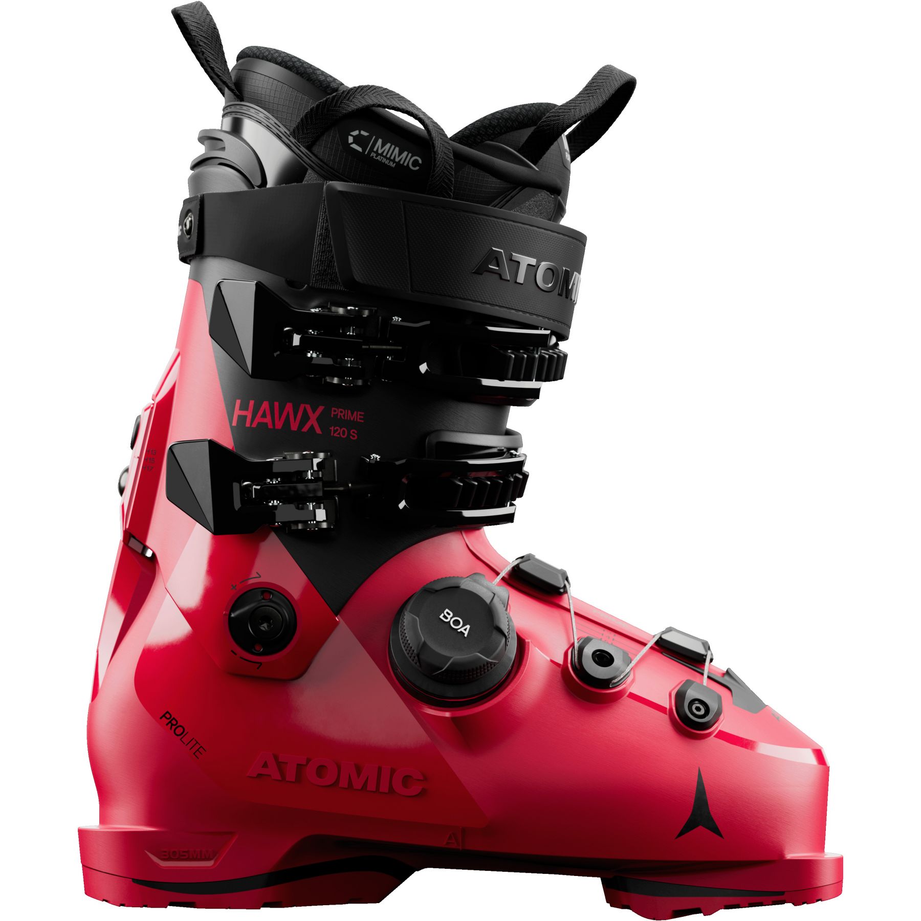 Atomic Hawx prime 120 S BOA, skistøvler, herre, rød/sort billede