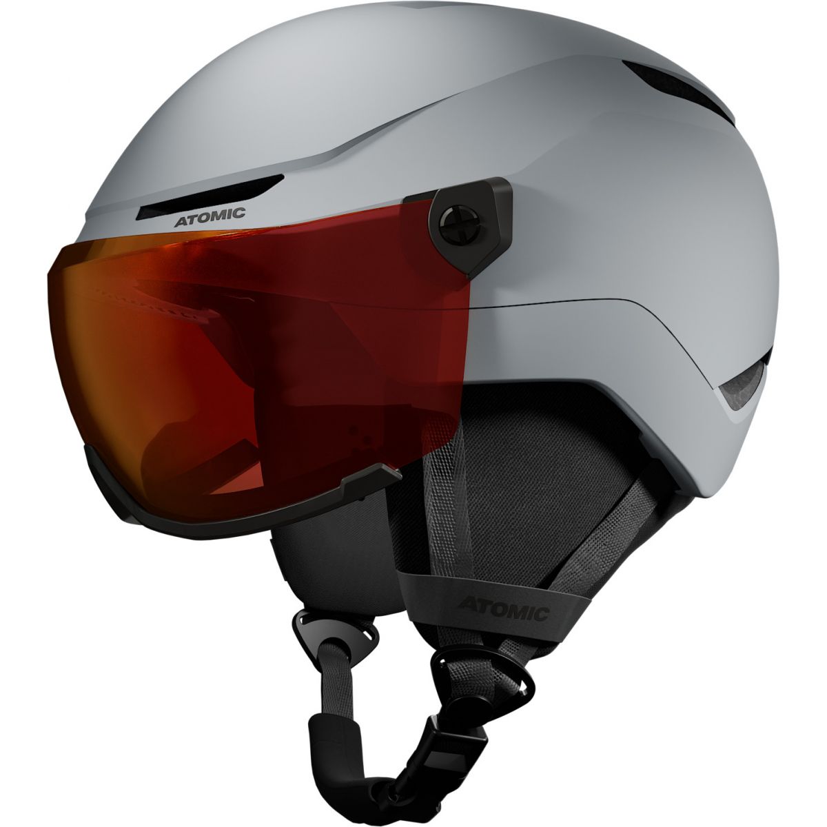 Atomic Revent Visor, skihjelm med visir, junior, grå billede
