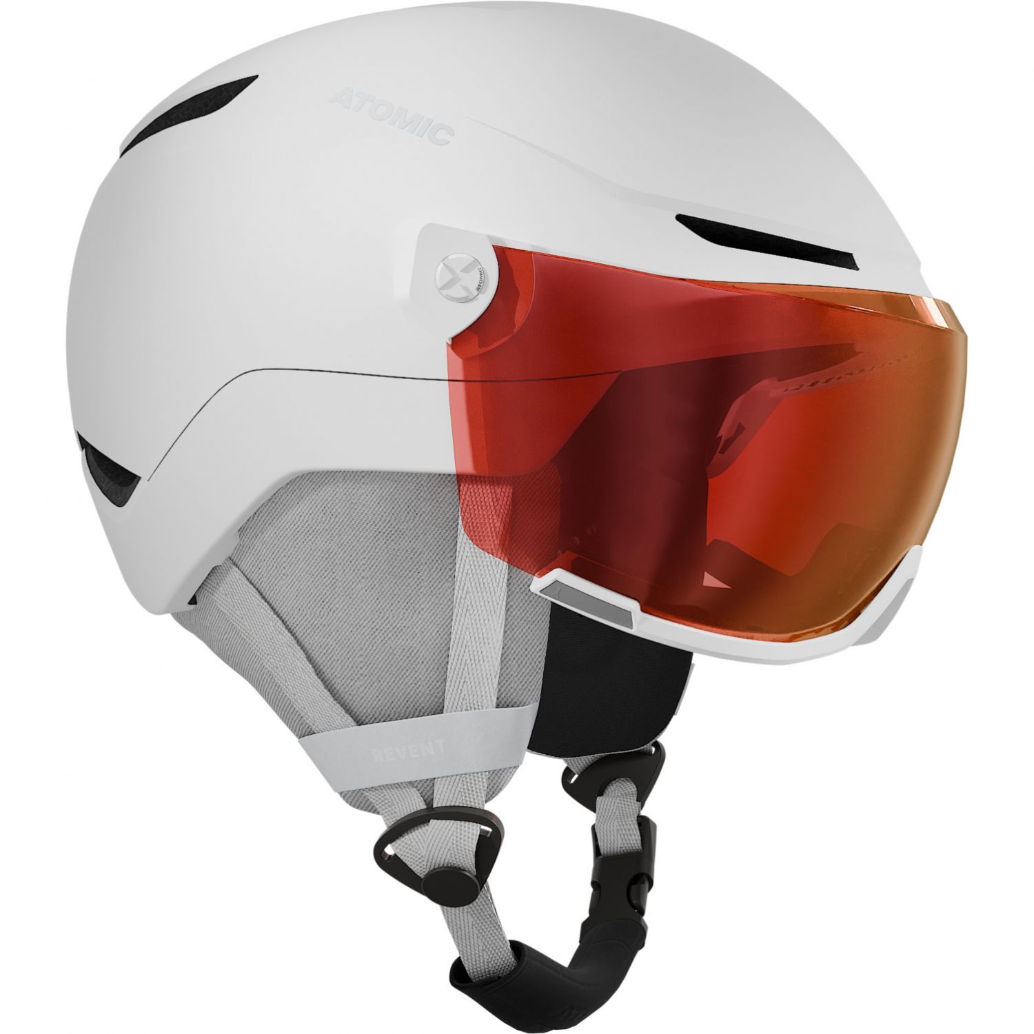 Atomic Revent Visor, skihjelm med visir, junior, hvid billede