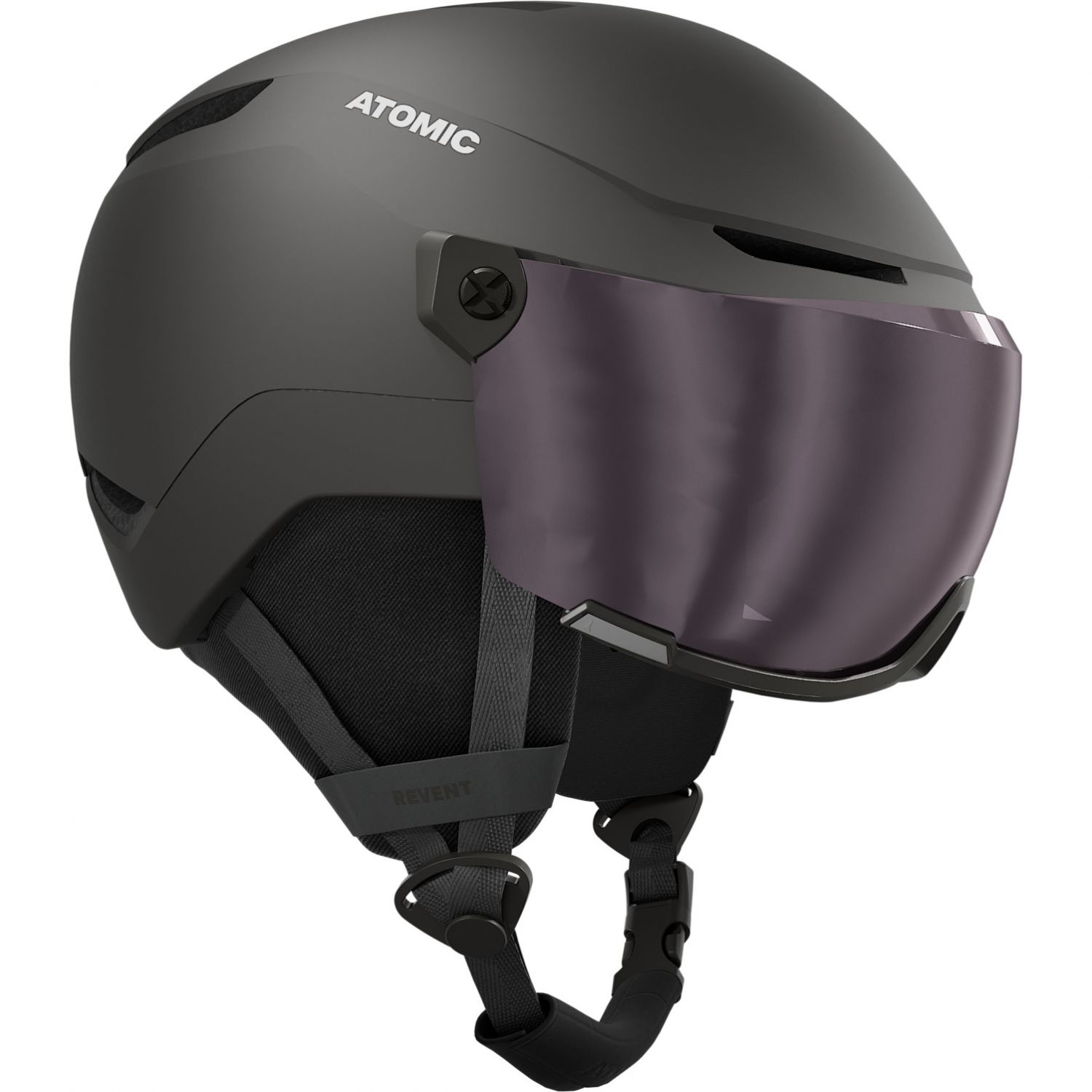 Atomic Revent Visor, skihjelm med visir, junior, sort billede
