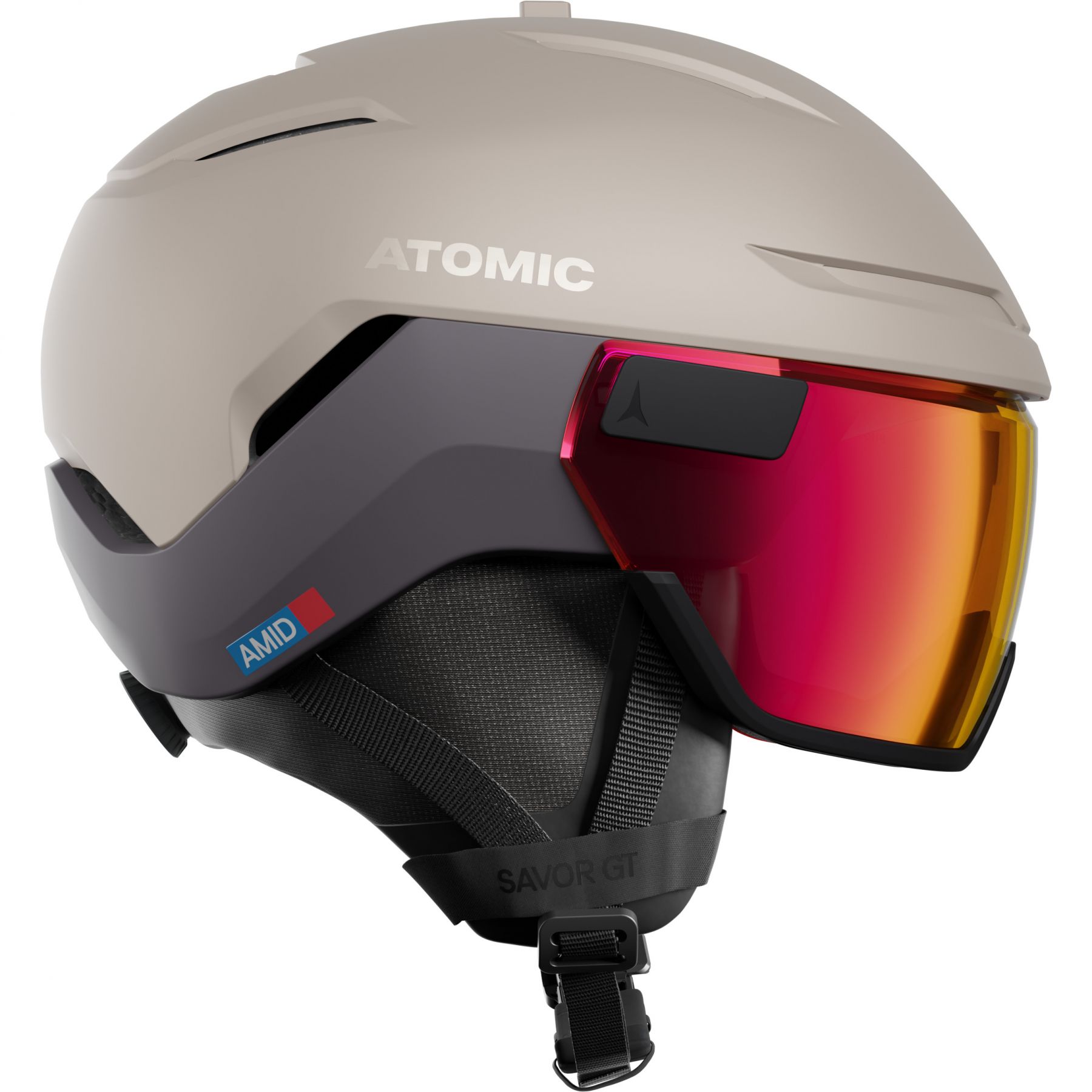Atomic Savor GT Amid Visor Photo, skihjelm med visir, beige billede