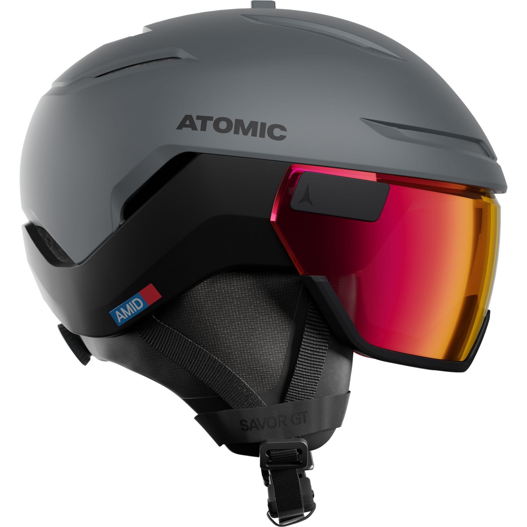 Atomic Savor GT Amid Visor Photo, skihjelm med visir, grå billede