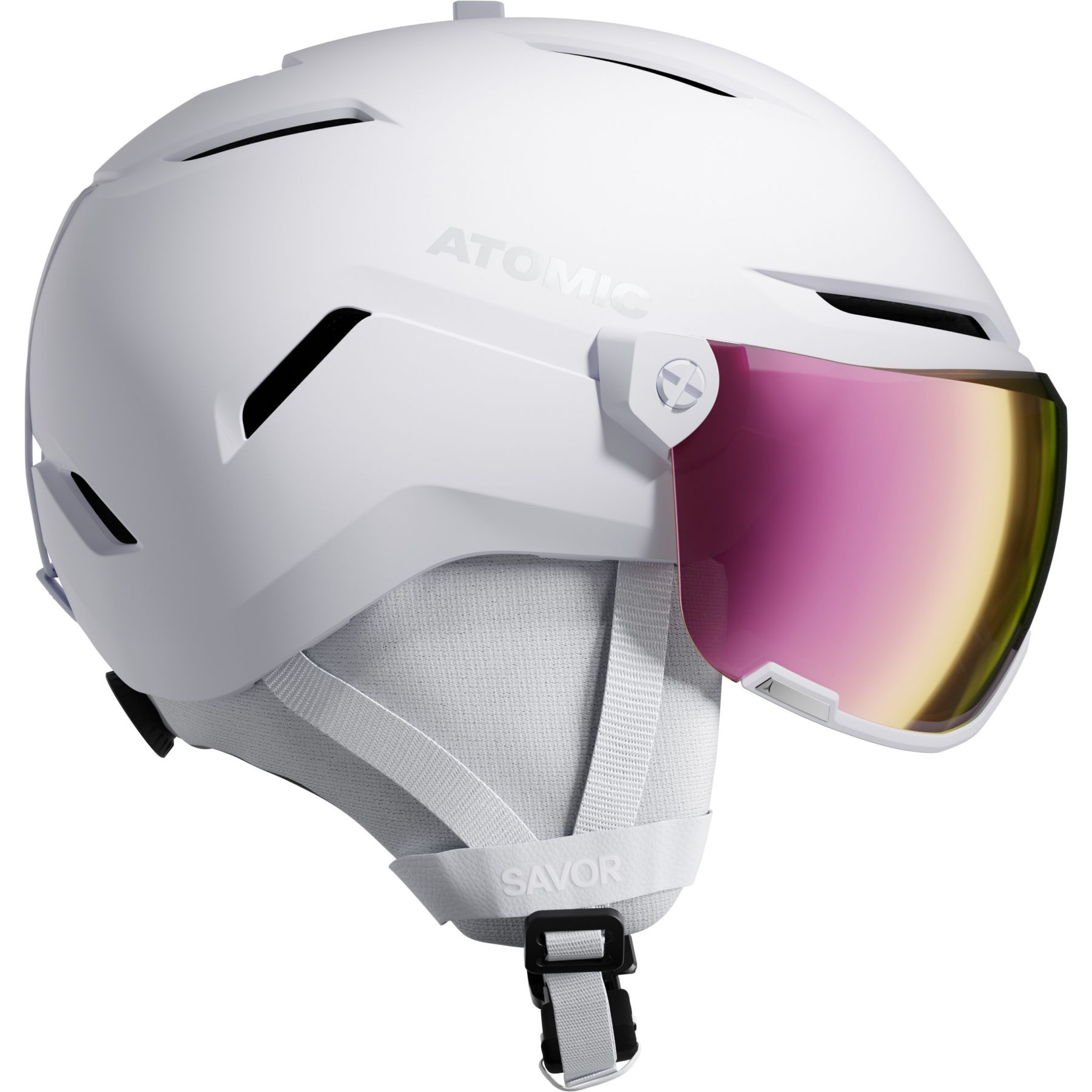 Atomic Savor Visor HD, skihjelm med visir, hvid billede