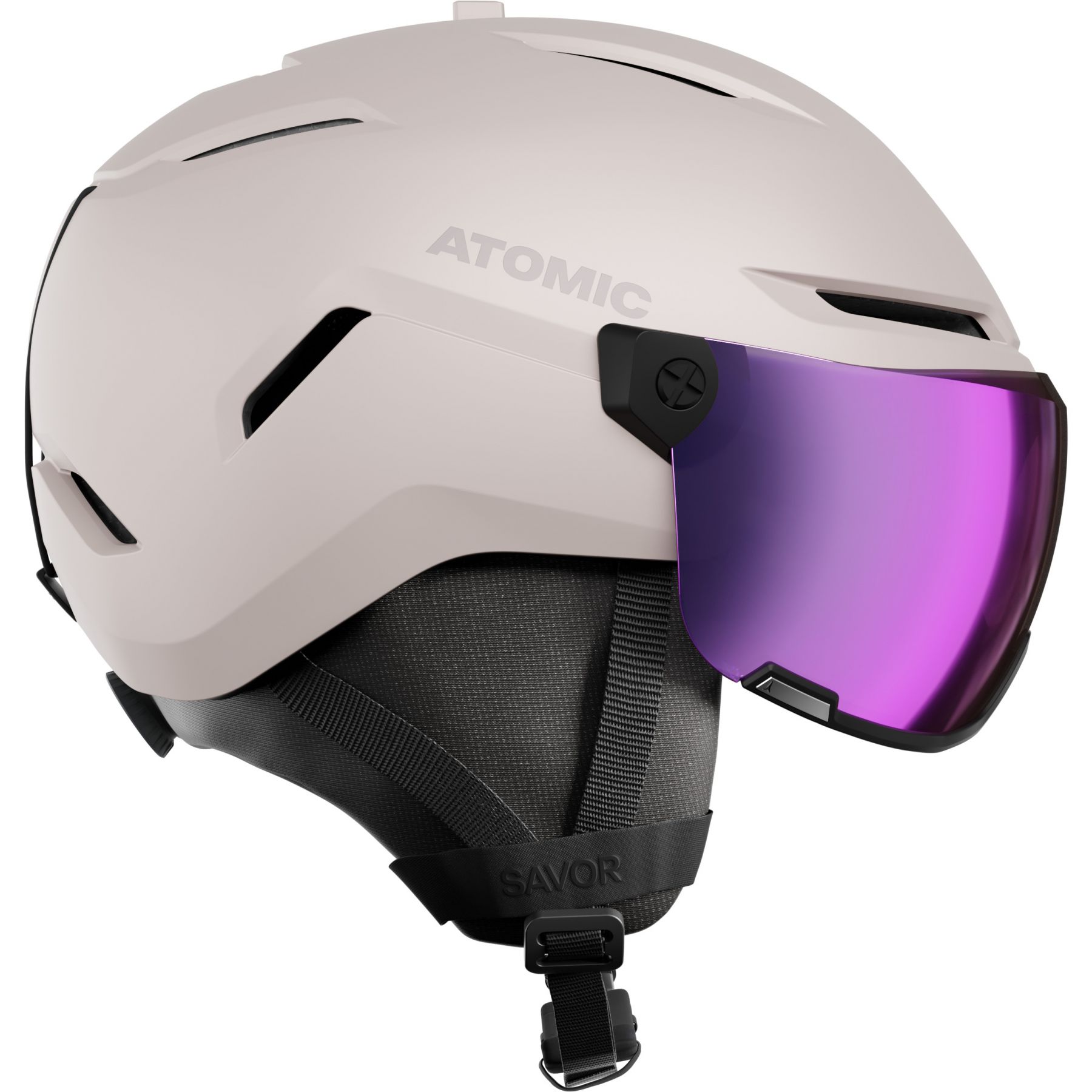 Atomic Savor Visor Stereo, skihjelm med visir, grå billede