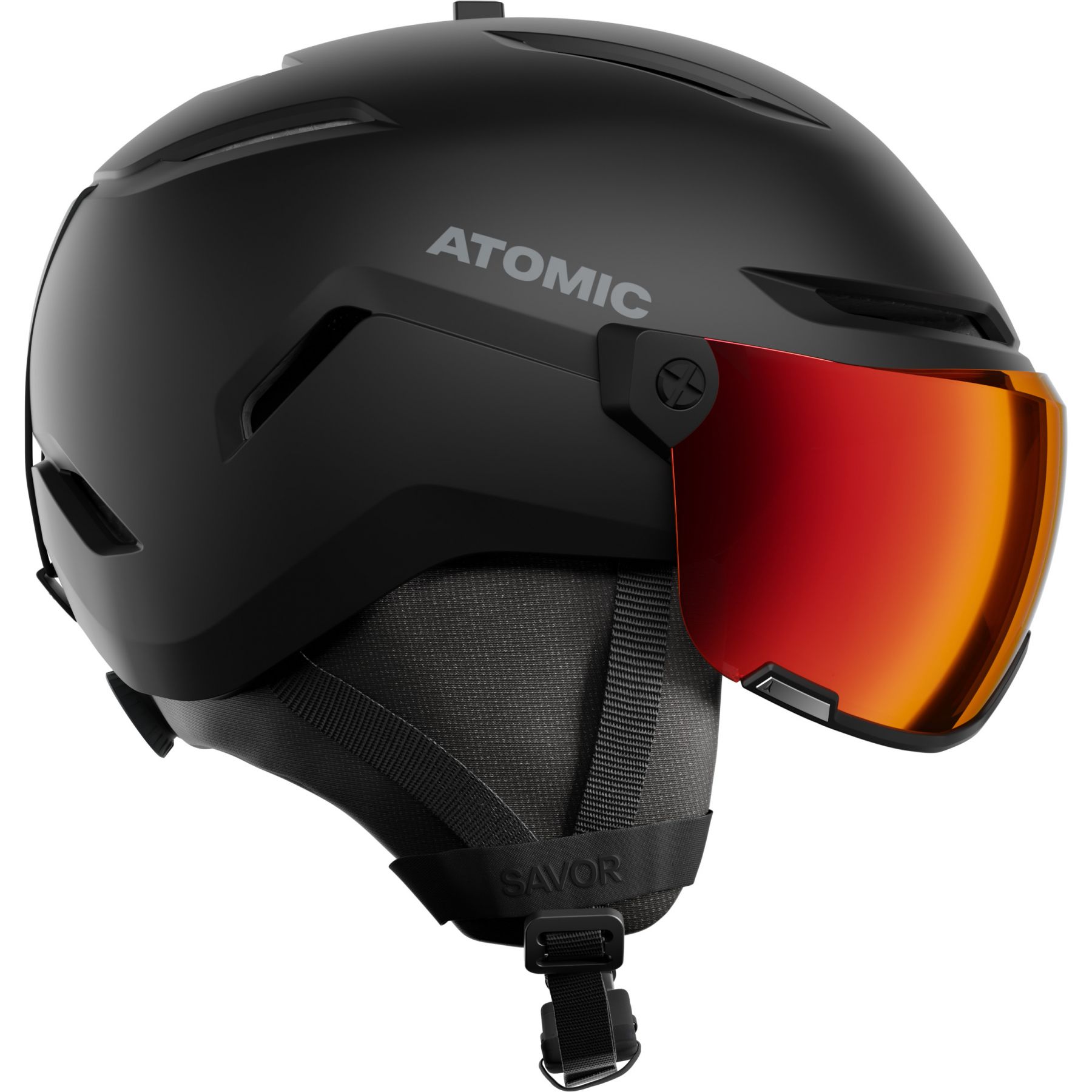 Atomic Savor Visor Stereo, skihjelm med visir, sort billede