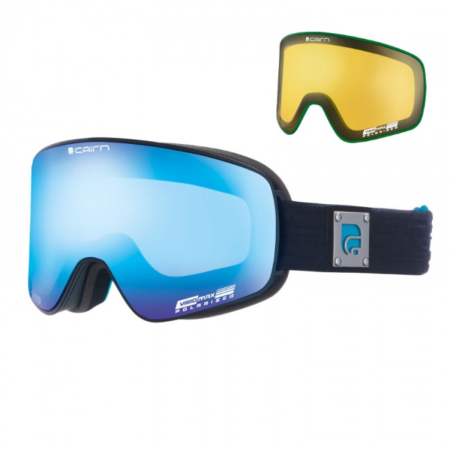 Billede af Cairn Polaris, Polarized skibriller, mat sort/blå hos Skisport.dk
